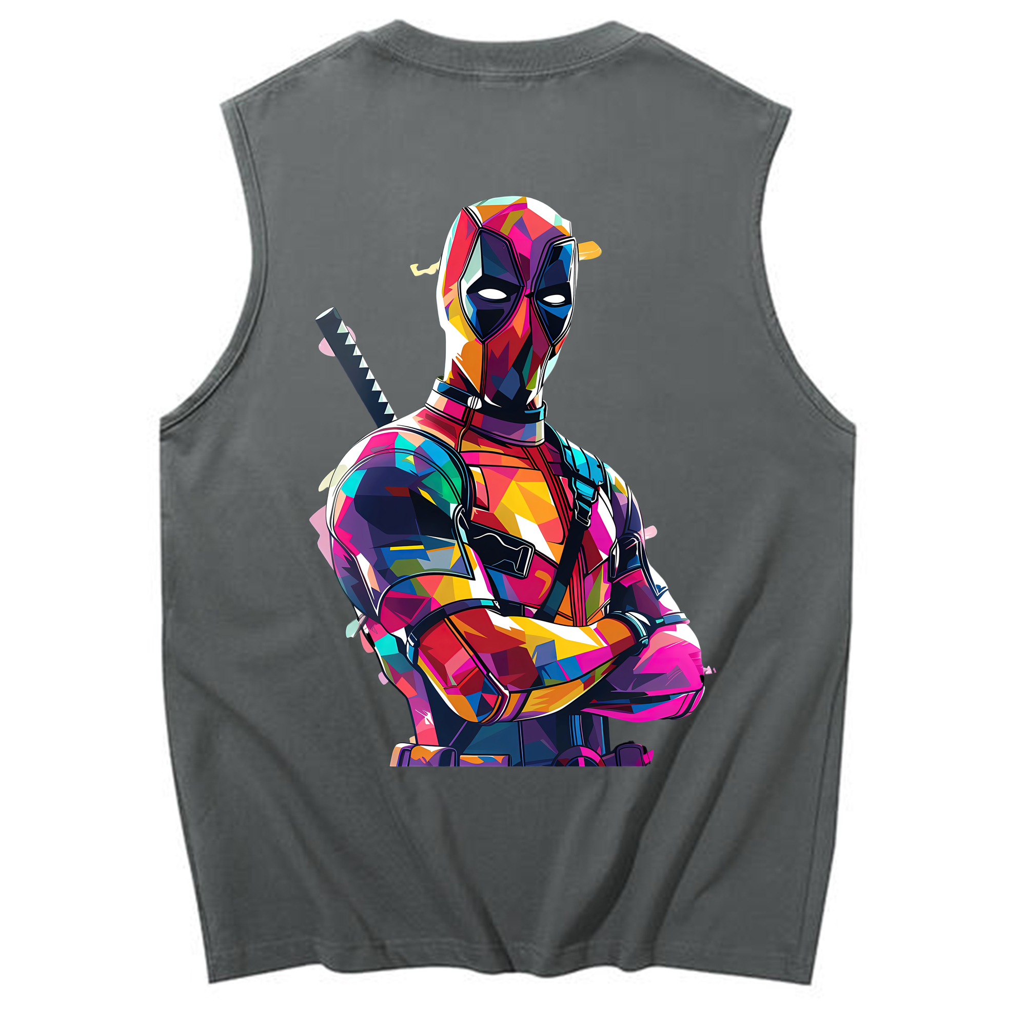 （画像用） Deadpool デッドプール コットン100％タンクトップ（背面プリント）
